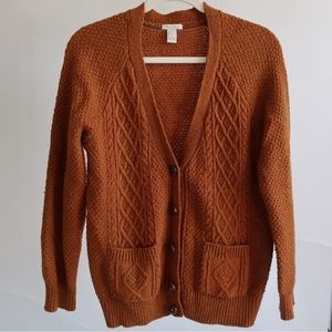 Forever 21 Burnt Orange Knit Cardigan Size L